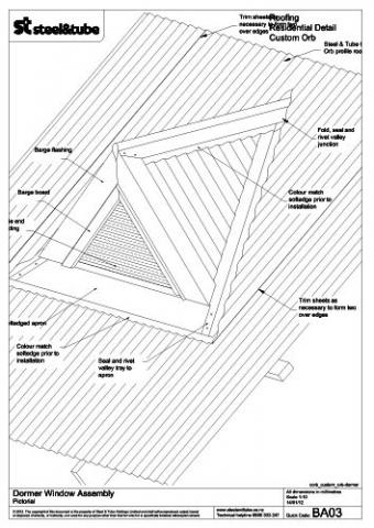 Dormer Window Assembly Steel Tube