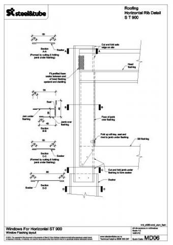 Windows For Horizontal Window Flashing Layout | steel&tube